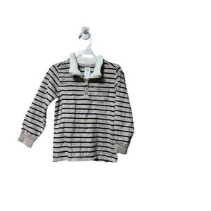 Boys Long Sleeve Pullover Size 4T Sherpa Collar Quarter-Zip Striped Cat & Jack